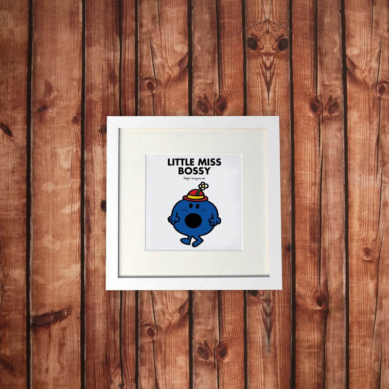 Little Miss Bossy White Framed Print (Lifestyle)