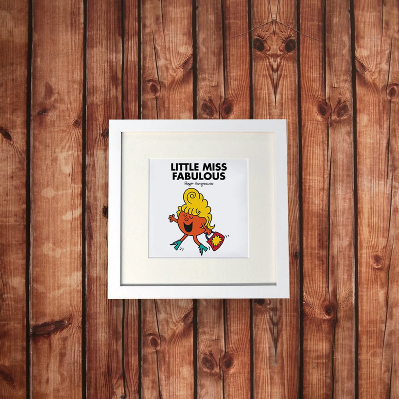 Little Miss Fabulous White Framed Print (Lifestyle)