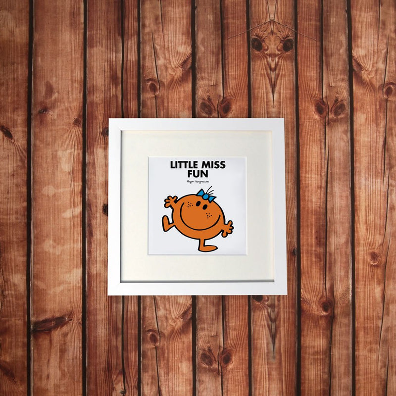Little Miss Fun White Framed Print (Lifestyle)