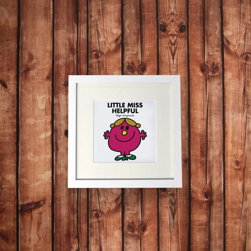 Little Miss Helpful White Framed Print (Lifestyle)