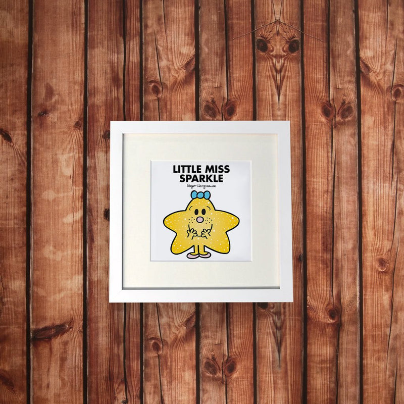 Little Miss Sparkle White Framed Print (Lifestyle)