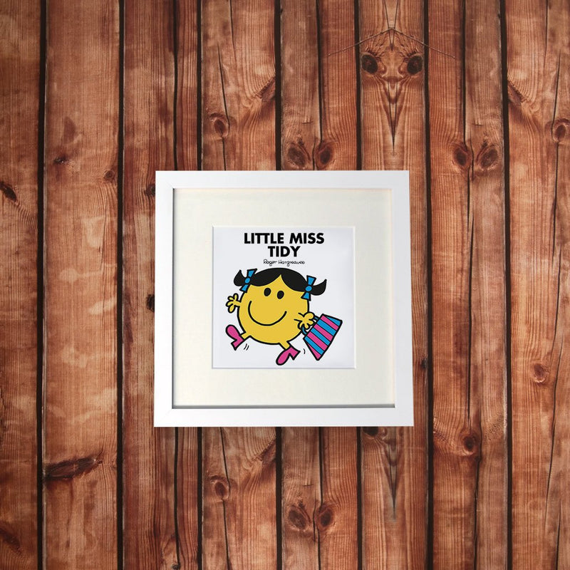 Little Miss Tidy White Framed Print (Lifestyle)